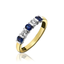 18ct Yellow Gold Sapphire & Diamond 5 Stone Ring