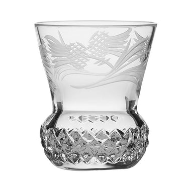Flower of Scotland Tot Glass (Shot) (Thistle Shape) - 60mm (Gift Boxed)