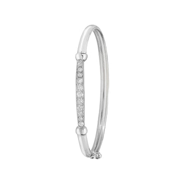 Sterling Silver & Cubic Zirconia Baby Bangle