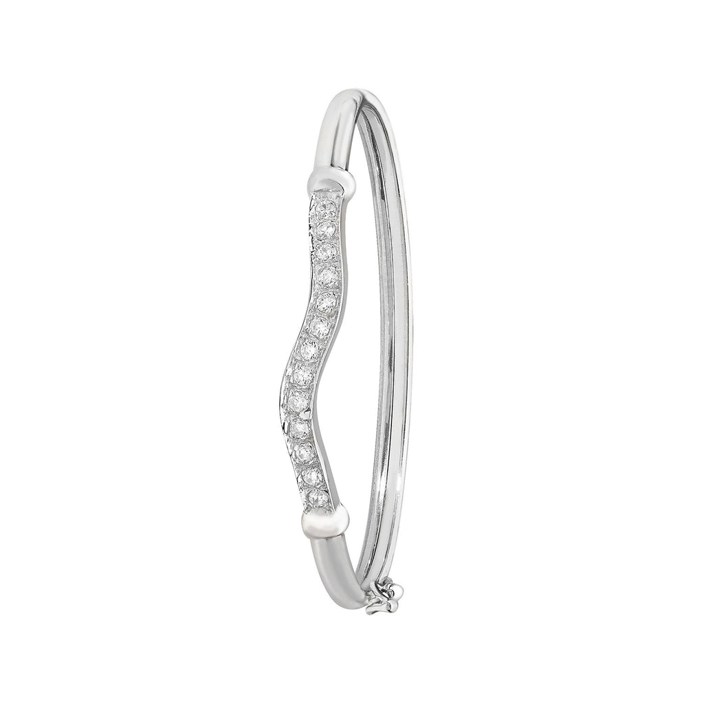 Sterling Silver & Cubic Zirconia Baby Bangle