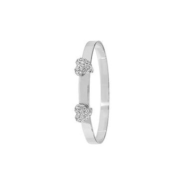Silver Cubic Zirconia Baby Bangle