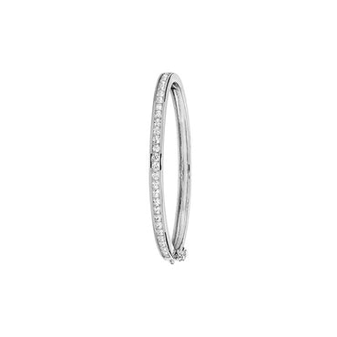 Silver & Cubic Zirconia Childrens Bangle