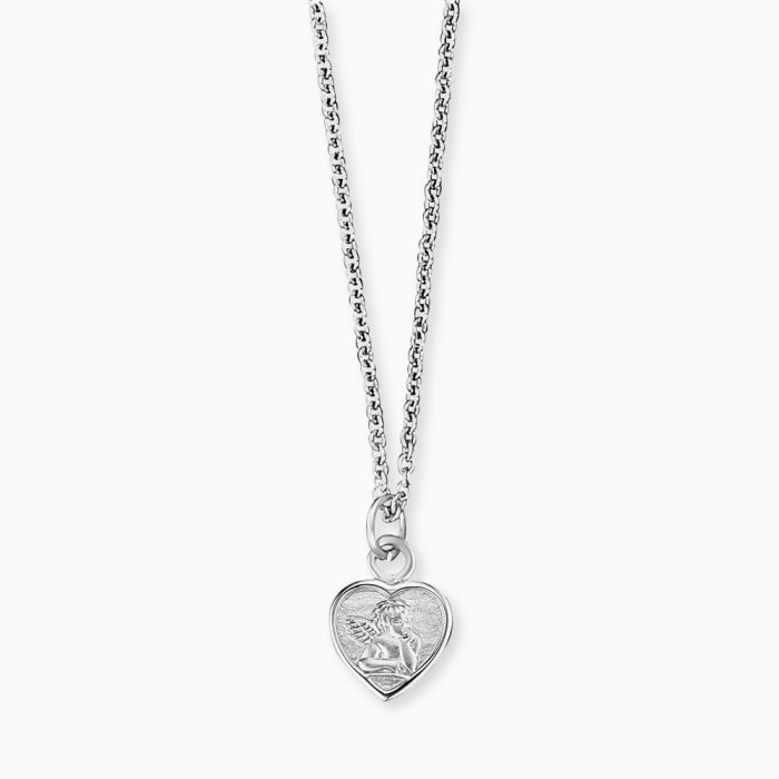 Angel Whisperer Silver Angeli Heart Necklace