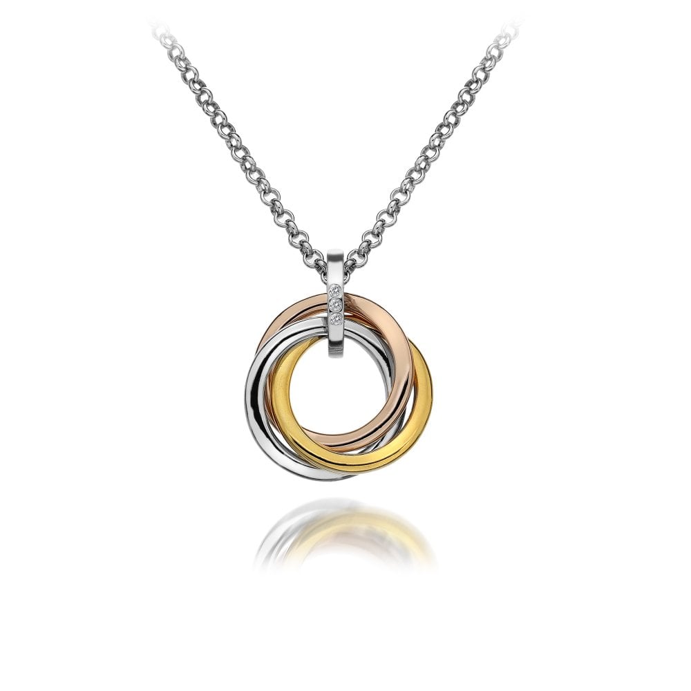 Hot Diamonds Calm Pendant - Rose and Yellow Gold Plated Accents
