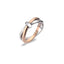 Hot Diamonds Eternity Silver & 18ct Rose Gold Vermeil Interlocking Ring