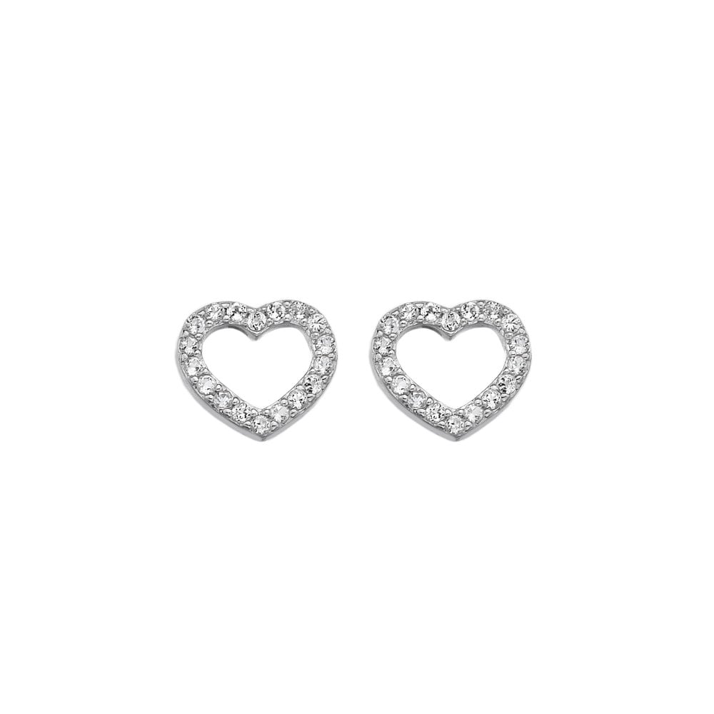 Hot Diamonds Striking Heart Earrings
