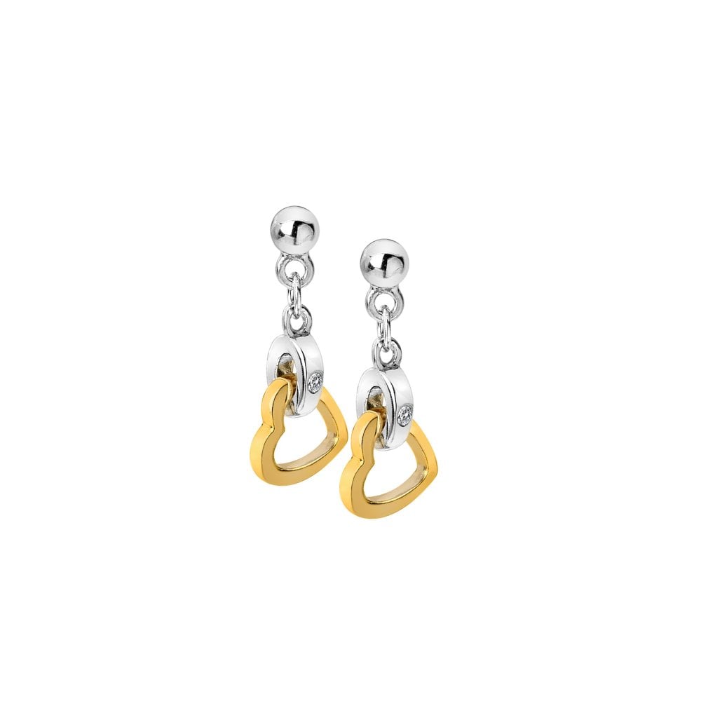 Hot Diamonds 2 Colour Heart Earrings