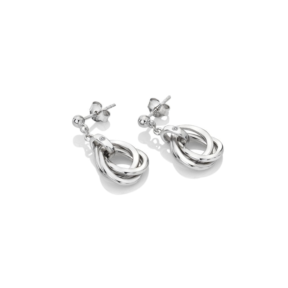 Hot Diamonds Silver Trio Teardrop Earrings