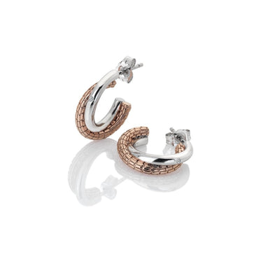 Hot Diamonds Two Colour Woven Interlocking Earrings