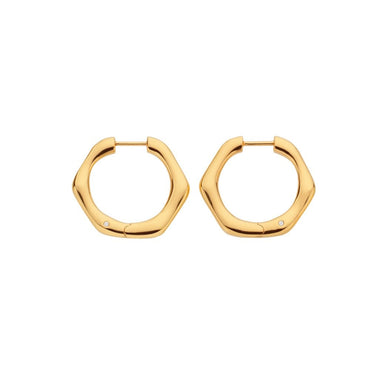 Hot Diamonds X Golden Edit Fluid Hoop Earrings