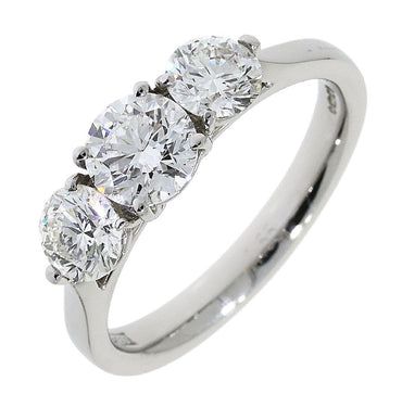 Platinum Diamond Three Stone Ring