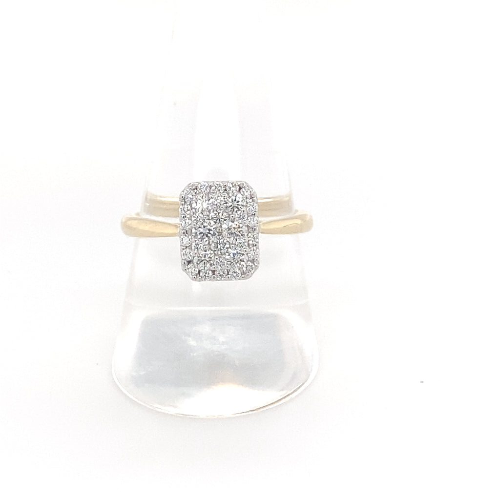 9ct Yellow Gold Diamond Ring