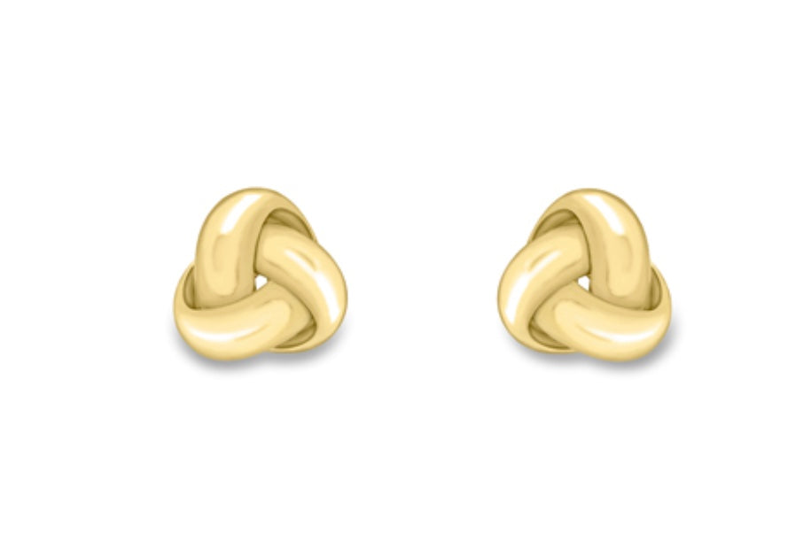 9ct Yellow Gold Knot Earrings