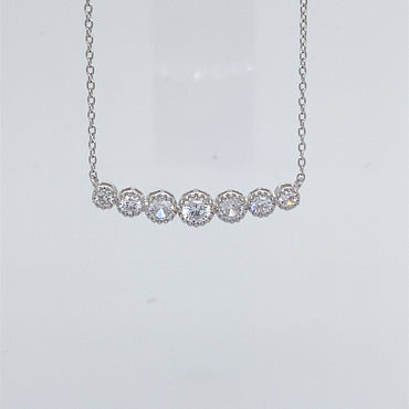 Silver & Cubic Zirconia Necklet
