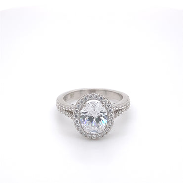 Silver & Cubic Zirconia Cluster Ring