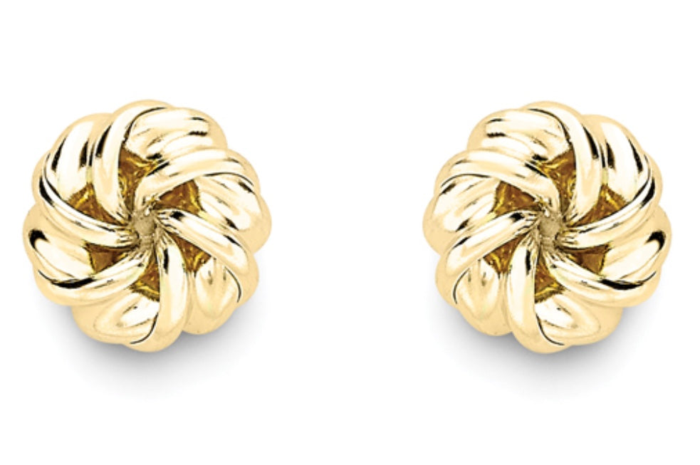 9ct Yellow Gold Knot Earrings