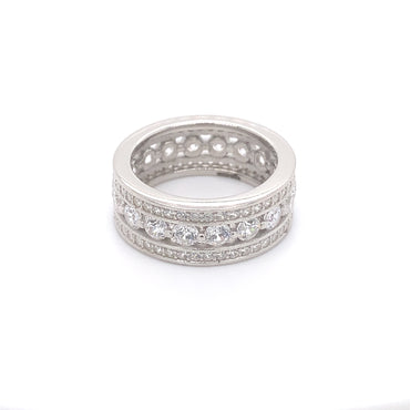 Silver & Cubic Zirconia Ring
