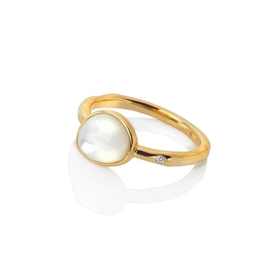 Hot Diamonds x Golden Edit Mother Of Pearl Ring