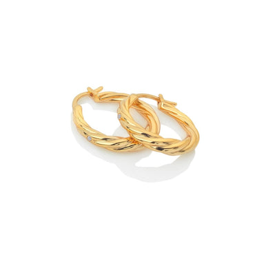 Hot Diamonds x Golden Edit Entwine Hoop Earrings