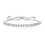 Silver Cubic Zirconia Rectangular Link Toggle Bracelet