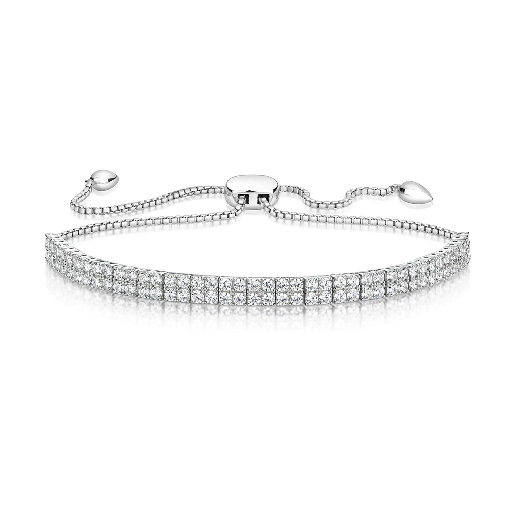 Silver & Cubic Zirconia Toggle Bracelet