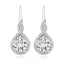 Silver & cubic zirconia drop earrings