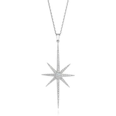 Silver & Cubic Zirconia Star Pendant