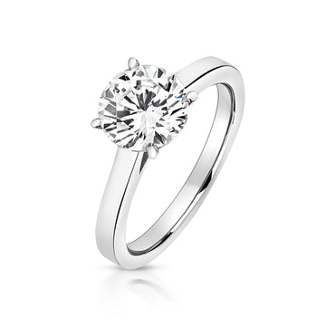 Silver Cubic Zirconia Single Stone Ring