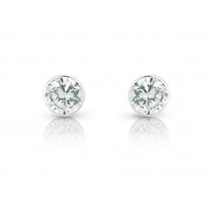 9ct White Gold Cubic Zirconia Earrings