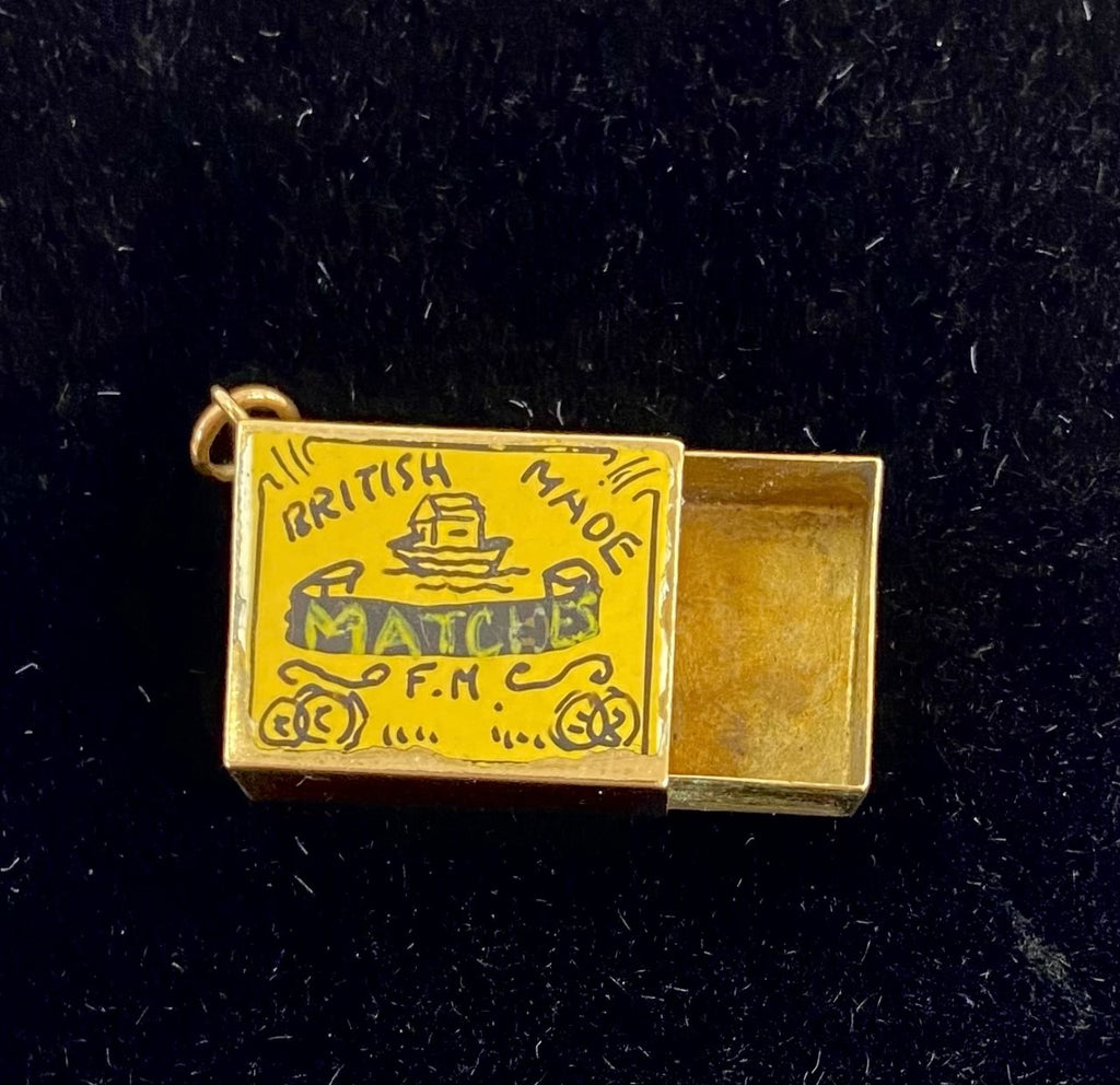 Vintage Gold Matchbox Charm