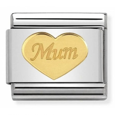 Nomination Gold Mum Heart Composable Link