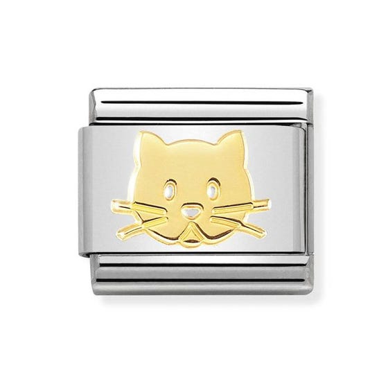 Nomination Classic 18ct Gold Cat Charm