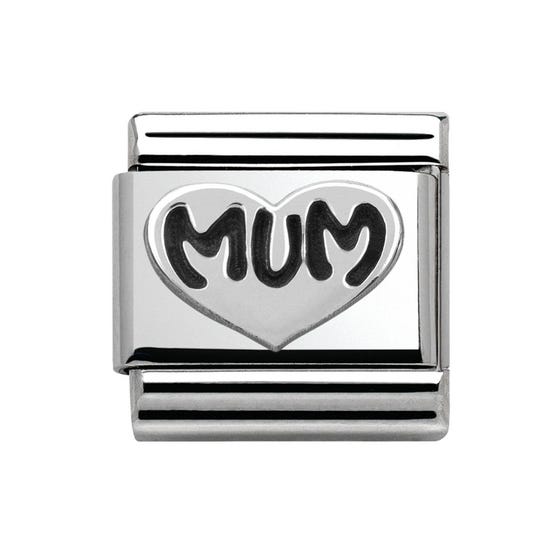 Nomination My Family Silver Mum Love Heart Classic Charm