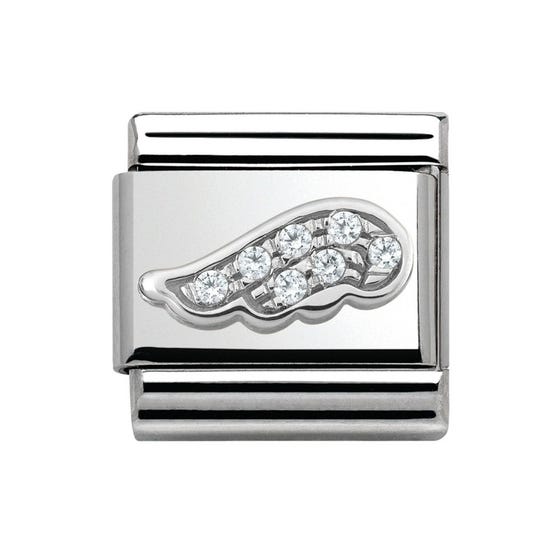 Nomination Sparkling Angel Wing Charm