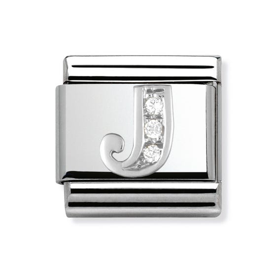 Nomination Silver and Cubic Zirconia Letter Classic Charm