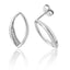 Silver & Co. Marquise Shape Stud Earrings