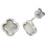 Silver & Co Mother of Pearl Clover Shaped Stud Earrings