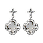 Silver & Co Mother of Pearl Clover Shaped Earrings