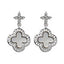 Silver & Co Mother of Pearl Clover Shaped Earrings