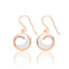 Silver & Co Mother of Pearl CZ Rose Gold Plated Drop Earrings