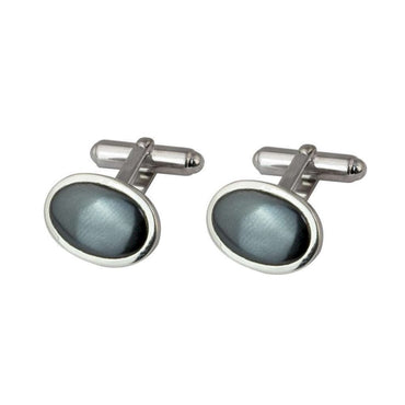 Silver Hematite Cufflinks