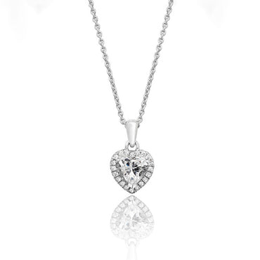 Silver & Co. Heart CZ Pendant