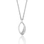 Silver & Co. Marquise Shape CZ Open Pendant