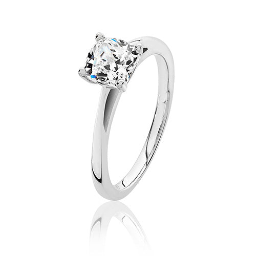 Silver & Co. Cubic Zirconia Single Stone Ring