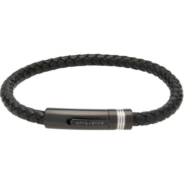Unique & Co Black Leather Bracelet